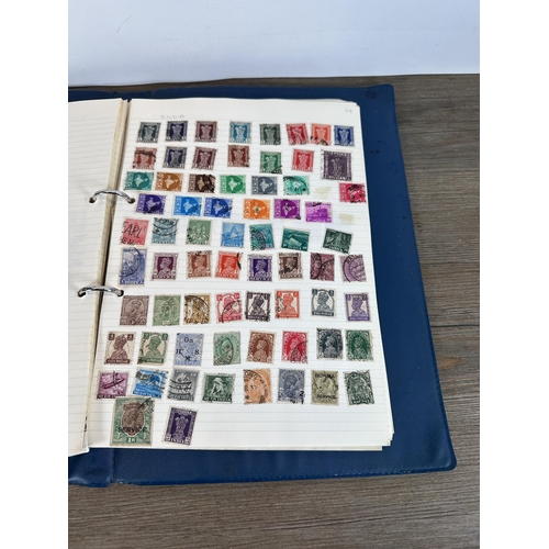 551 - Six albums containing a collection of worldwide stamps