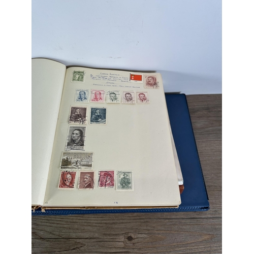 551 - Six albums containing a collection of worldwide stamps