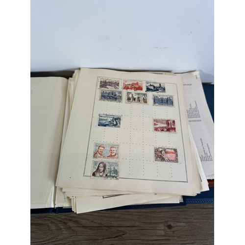 551 - Six albums containing a collection of worldwide stamps