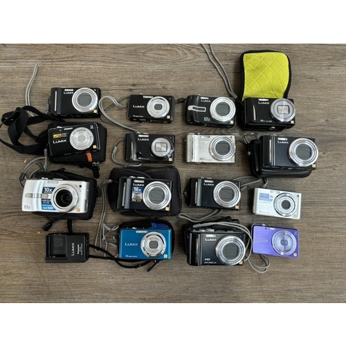 805 - A collection of Panasonic Lumix compact digital cameras