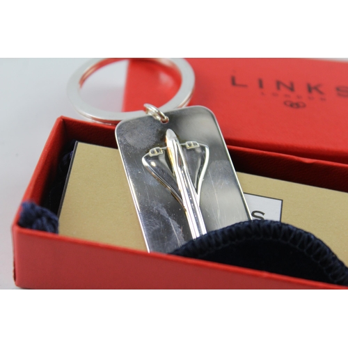 A boxed Links of London sterling silver Concorde keyring - approx