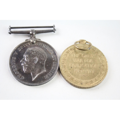 2311 - A WWI medal pair presented to 242714 Pte T. Monkhouse. Y.&.L. R.