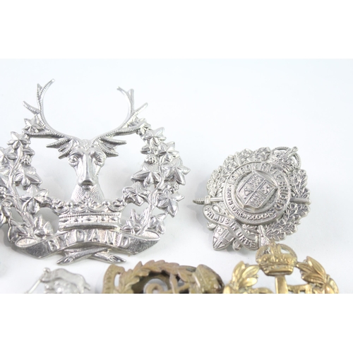 2321 - Ten military cap badges