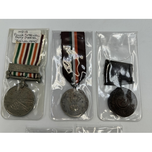 2345 - Five Indian military and police medals to include North West Frontier 1937-39 General Service presen... 