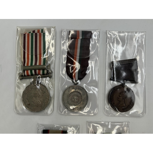 2345 - Five Indian military and police medals to include North West Frontier 1937-39 General Service presen... 