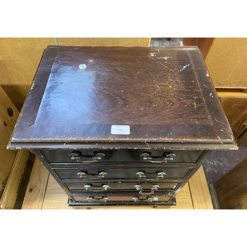 156 - A Georgian style mahogany miniature chest of drawers - approx. 68cm high x 46cm wide x 32cm deep