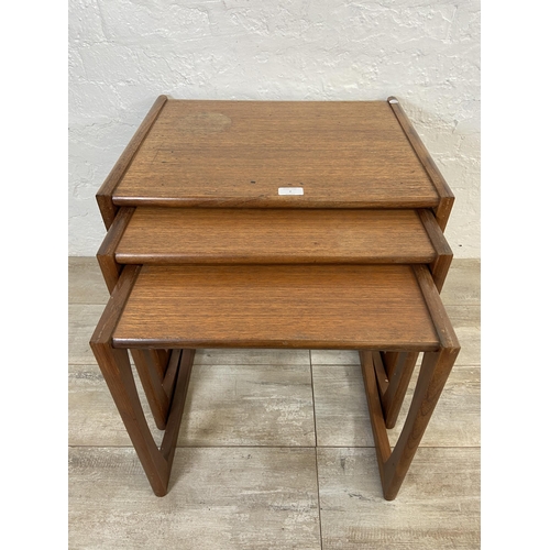 2 - A mid 20th century G Plan Quadrille teak nest of three tables - approx. 49cm high x 53cm wide x 43cm... 