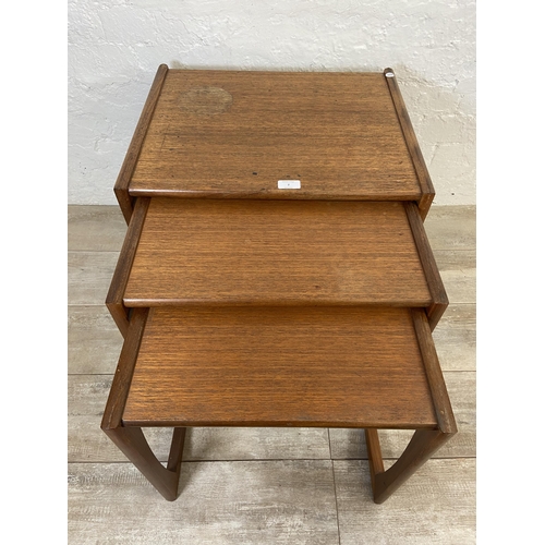 2 - A mid 20th century G Plan Quadrille teak nest of three tables - approx. 49cm high x 53cm wide x 43cm... 