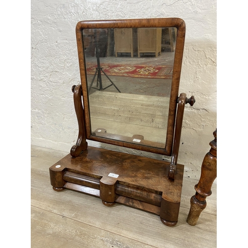 20 - Two Victorian items, one mahogany swing dressing table mirror - approx. 65cm high x 51cm wide x 25cm... 