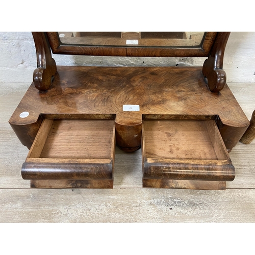 20 - Two Victorian items, one mahogany swing dressing table mirror - approx. 65cm high x 51cm wide x 25cm... 