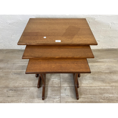 3 - A mid 20th century G Plan Fresco teak nest of three tables - approx. 52cm high x 56cm wide x 41cm de... 