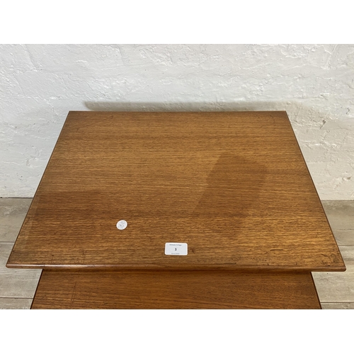 3 - A mid 20th century G Plan Fresco teak nest of three tables - approx. 52cm high x 56cm wide x 41cm de... 