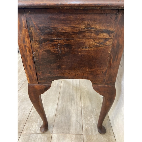 35 - An 18th century inlaid mahogany three drawer lowboy - approx. 72cm high x 79cm wide x 48cm deep