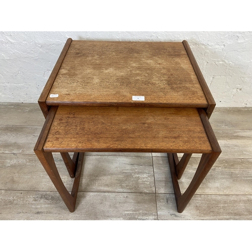 4 - A mid 20th century G Plan Quadrille teak nest of two tables - approx. 49cm high x 53cm wide x 43cm d... 