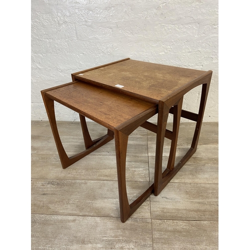 4 - A mid 20th century G Plan Quadrille teak nest of two tables - approx. 49cm high x 53cm wide x 43cm d... 