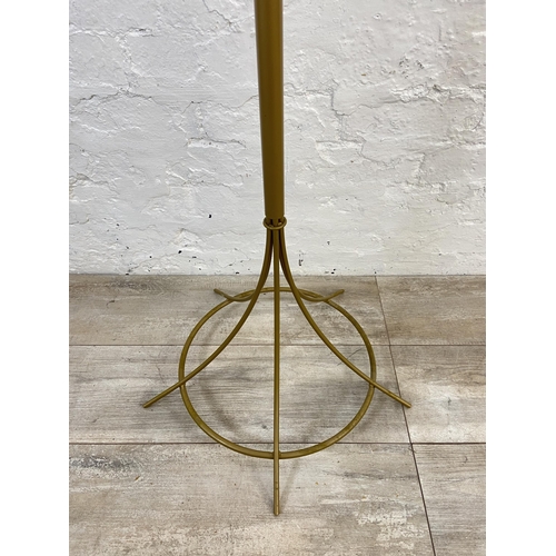 40 - A modern gilt wrought metal coat stand - approx. 177cm high