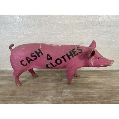 45 - A painted fibreglass pig statue - approx. 75cm high x 45cm wide x 164cm long