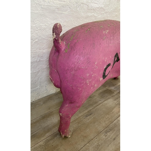 45 - A painted fibreglass pig statue - approx. 75cm high x 45cm wide x 164cm long