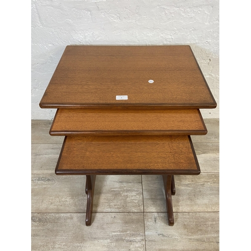 5 - A mid 20th century G Plan Fresco teak nest of three tables - approx. 52cm high x 56cm wide x 41cm de... 