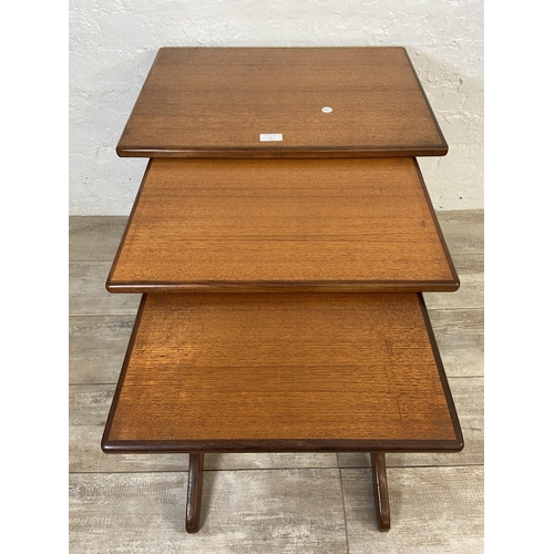 5 - A mid 20th century G Plan Fresco teak nest of three tables - approx. 52cm high x 56cm wide x 41cm de... 