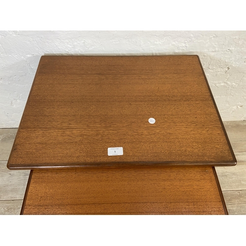 5 - A mid 20th century G Plan Fresco teak nest of three tables - approx. 52cm high x 56cm wide x 41cm de... 