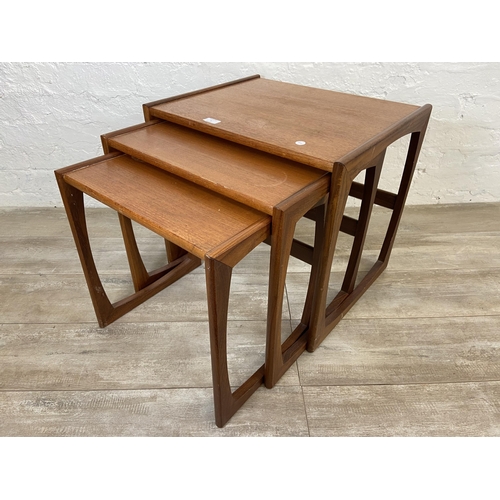 6 - A mid 20th century G Plan Quadrille teak nest of three tables - approx. 49cm high x 53cm wide x 43cm... 