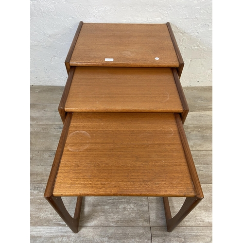 6 - A mid 20th century G Plan Quadrille teak nest of three tables - approx. 49cm high x 53cm wide x 43cm... 