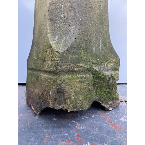 63 - A Victorian clay crown top chimney pot - approx. 90cm high