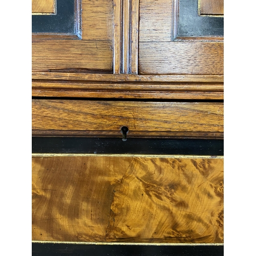 70 - A late 19th century Gillow & Co mahogany and burr walnut chest of drawers - approx. 105.5cm high x 1... 