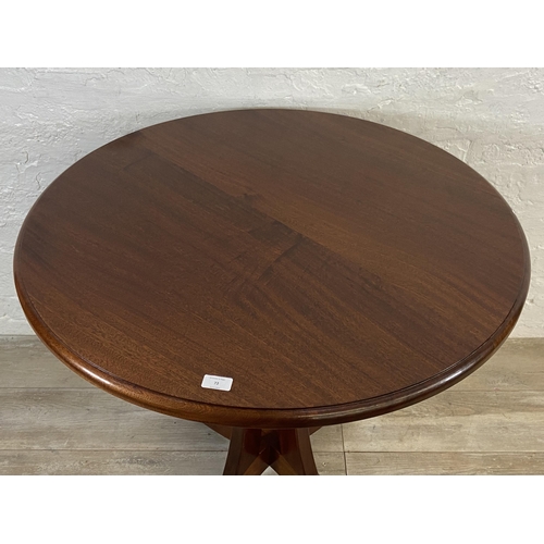 72 - A mid 20th century Danish afromosia circular occasional table - approx. 76cm high x 86cm diameter