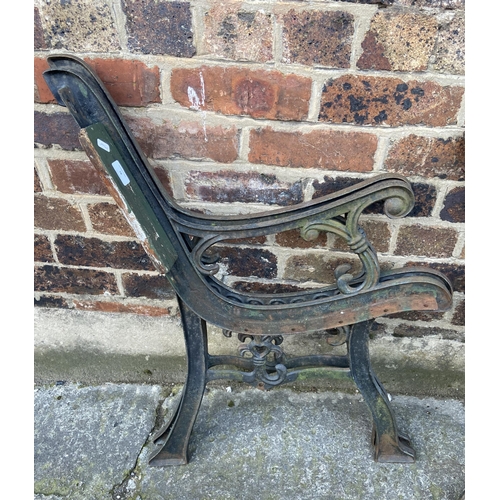 78 - Four cast iron garden bench ends