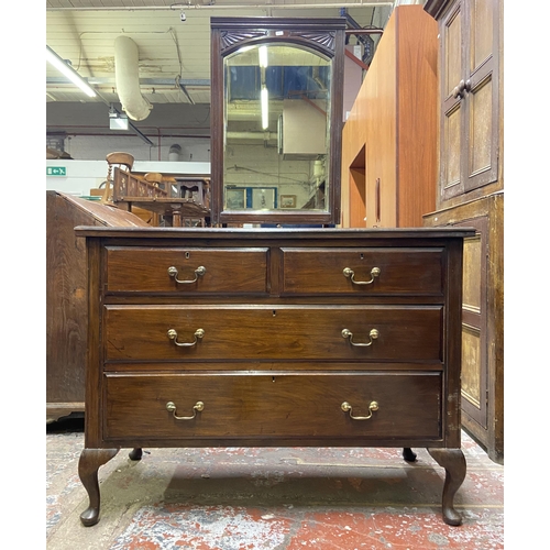 91 - A late 19th/early 20th century mahogany dressing chest - approx. 157cm high x 106cm wide x 51cm deep