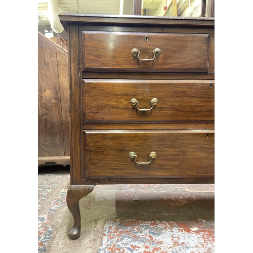 91 - A late 19th/early 20th century mahogany dressing chest - approx. 157cm high x 106cm wide x 51cm deep