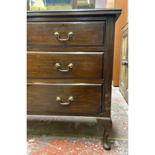 91 - A late 19th/early 20th century mahogany dressing chest - approx. 157cm high x 106cm wide x 51cm deep