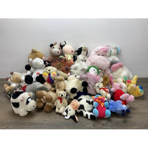 A collection of soft toys
