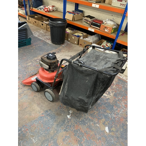 1062 - A Husqvarna 407VAK petrol leaf vacuum with Briggs & Stratton engine