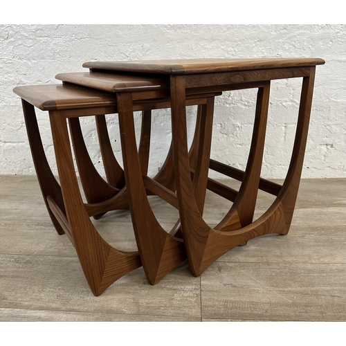 1 - A G Plan Astro teak nest of three tables - approx. 51cm high x 50cm wide x 50cm deep