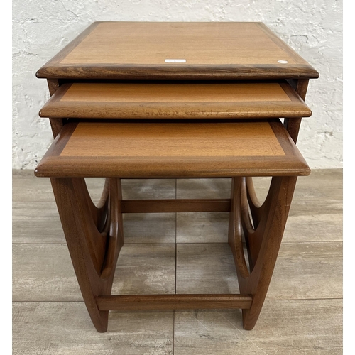 1 - A G Plan Astro teak nest of three tables - approx. 51cm high x 50cm wide x 50cm deep