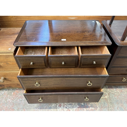 100 - A Stag Minstrel mahogany chest of drawers - approx. 72cm high x 82cm wide x 47cm deep