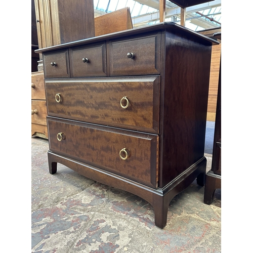 100 - A Stag Minstrel mahogany chest of drawers - approx. 72cm high x 82cm wide x 47cm deep