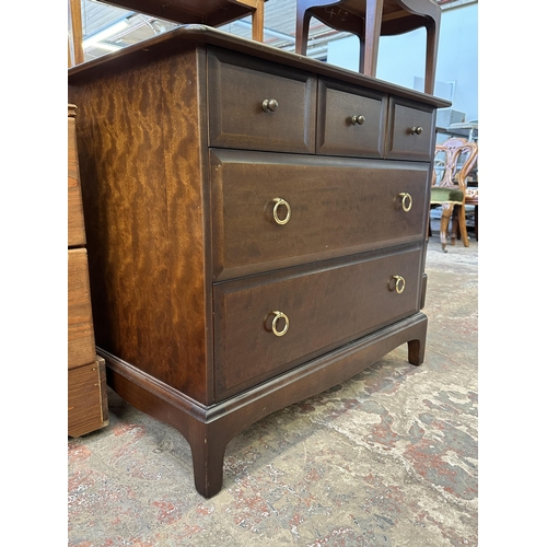 100 - A Stag Minstrel mahogany chest of drawers - approx. 72cm high x 82cm wide x 47cm deep