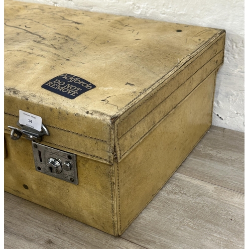 14 - A mid 20th century Watajoy London made suitcase - approx. 20cm high x 66cm wide x 39cm deep