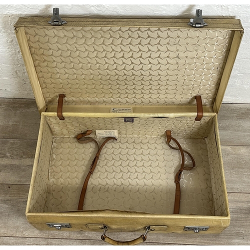 14 - A mid 20th century Watajoy London made suitcase - approx. 20cm high x 66cm wide x 39cm deep