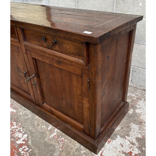 37B - A contemporary Lombok Indonesian hardwood sideboard - approx. 82cm high x 180cm wide x 51cm deep