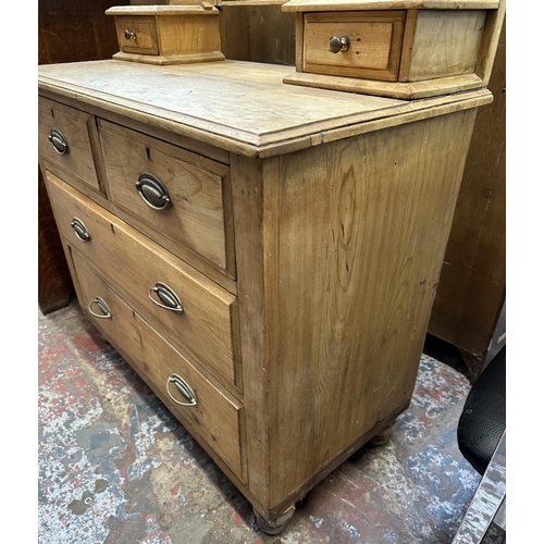 40 - A Victorian pine dressing chest - approx. 146cm high x 91cm wide x 45cm deep