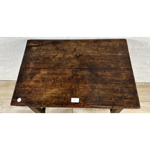 41 - A Georgian oak side table - approx. 69cm high x 63cm wide x 42cm deep