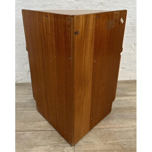 56 - A mid 20th century Nathan teak corner cabinet - approx. 76cm high x 63cm wide x 45cm deep