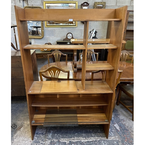 62 - A mid 20th century teak room divider - approx. 172cm high x 110cm wide x 37cm deep