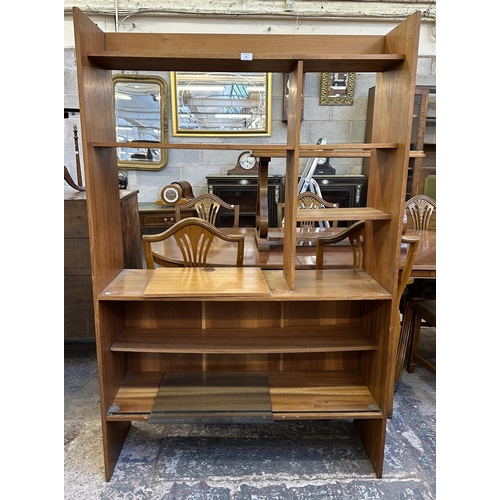 62 - A mid 20th century teak room divider - approx. 172cm high x 110cm wide x 37cm deep