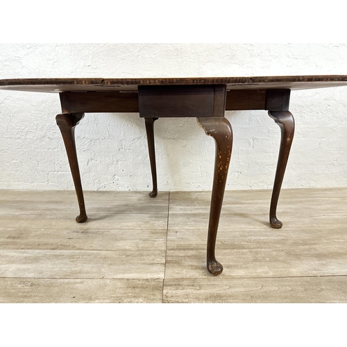 64 - Three pieces of furniture, one Edwardian mahogany Sutherland drop leaf occasional table, one early 2... 